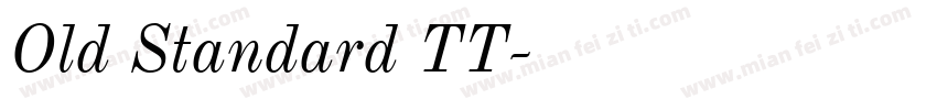 Old Standard TT字体转换
